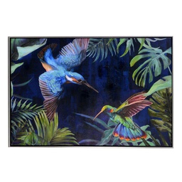 [V4613810000] Quadro dipinto colibri cm 92x62x4