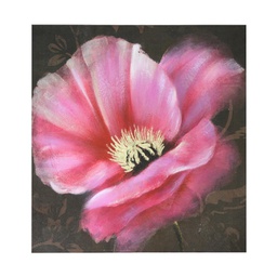 [V4614180000] Quadro dipinto fiore rosa cm 80x80x4