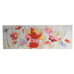 [V4607550000] Quadro dipinto fiori cm150x50x3