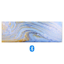 [V4615200000] Quadro moderno stampa bluetooth azzurro cm 150 x 50 x 4
