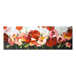 [V4614140000] Quadro moderno stampa fiori cm 150 x 50 x 4