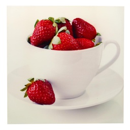 [V9181950000] Quadro tazza con fragole yc-2010a cm40x40