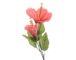 [20006544] Ramo Ibisco Artificiale 25X71Cm Rosa Decorazione Casa Interni Esterni
