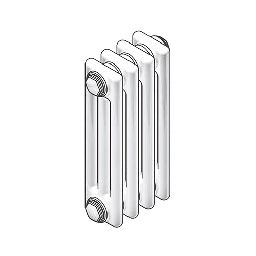 [DFLEX-430-Z30670-10] Radiatore tubolare in acciaio Zehnder Charleston 10 Elementi