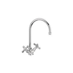 [FZ84140] Rubinetto miscelatore paini per lavello cucina finitura cromo h.30,7x18,5 cm