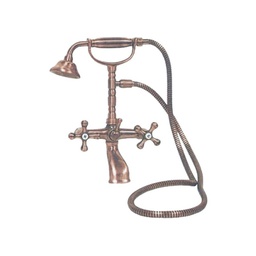 [EFFEZ61262] Rubinetto miscelatore per vasca da bagno con doccetta rame antico EFFEZ