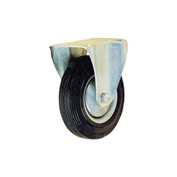 [024047] Ruota Industriale In Gomma Con Cuscinetto A Rulli 85 Mm Piastra Fissa Max 50 Kg