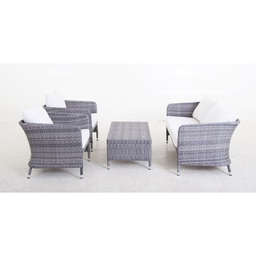 [CAP96323] Salotto giardino riviera polirattan alluminio con cuscini