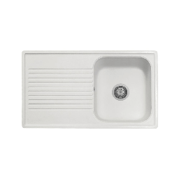 [EFFEZ98435] Samet Lavello 86x50 Granitovero861vbip reversibile 1 vasca gocciolatoio bianco EFFEZ