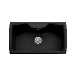 [EFFEZ98445] Samet Lavello 88x50 Granito Vasconenr 1 vasca nero EFFEZ