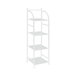 [2010114] Scaffale 4 ripiani in metallo bianco L 33,5 x H 116 x P 27,6