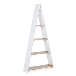 [B0721355] Scaffale in MDF Bianco quattro ripiani MAiSON 65x17x h137 cm