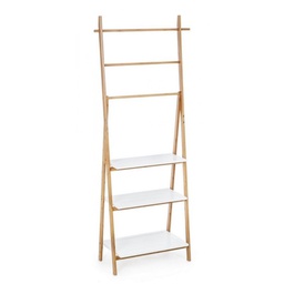 [B0720635] Scaffale in bamboo e legno Audrey con scaletta