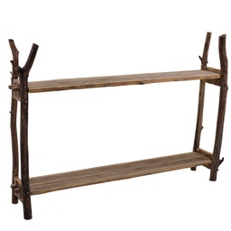[V8037110000] Scaffale in legno naturale con 2 ripiani h125 cm
