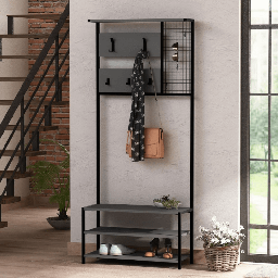 [FZ99277] Scaffale ingresso Nomad metallo antracite