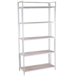 [V6455110000] Scaffale metallo bianco 5 piani cm 34,5 x 85,5 x  160-170