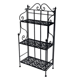 [V6431990000] Scaffale metallo jessica nero 3p cm 59x29h118