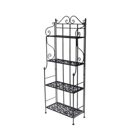 [V6432000000] Scaffale metallo jessica nero 4p cm 59x29h158