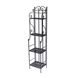 [V6432040000] Scaffale metallo jessica nero 4p stretto cm 35x29h158
