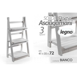 [GIC753169] Scala portasciugamani scaffale bagno arredo bianco cm 41 x 35 x 72 h
