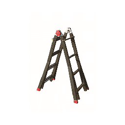 [DFLEX-600-G032-55] Scala telescopica in acciaio verniciato 5+5 gradini - H. max 4,98 m