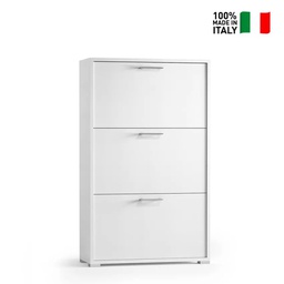 [TEREL6003B] Scarpiera Con Tre Ante Fino A Nove Paia Di Scarpe bianco