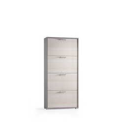 [TEREL7004TL] Scarpiera Doppia Profondità Con 4 Ante Fino A 18 Paia Di Scarpe tessuto/larice