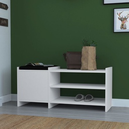 [FZ99516] Scarpiera Sunno con Anta Bianco 44x100x35 cm