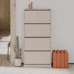 [FZ97988] (2c) Scarpiera a ribalta light mocha con 4 ante L73 x P26 x 154.5H cm