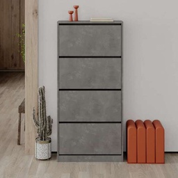[FZ97989] (2c) Scarpiera a ribalta retro grey con 4 ante L73 x P26 x 154.5H cm