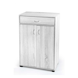 [GIC770937] Scarpiera bianca con ripiani e cassetto cm 63 x 33 x 95 h