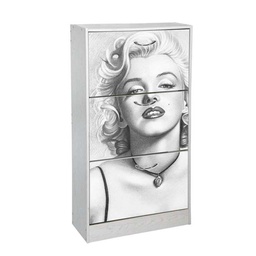 [GIC768743] Scarpiera bianca design doppia ribalta cm 63 x 24 x 120 pop star