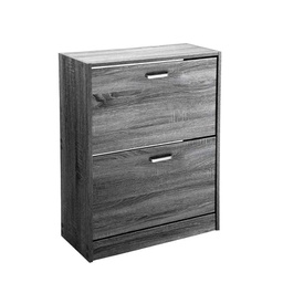 [GIC738067] Scarpiera moderna grigia 2 ribalte slim cm 63 x 24 x 81 h