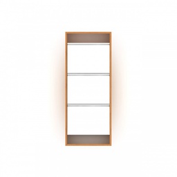 [FZ93741] Scarpiera slim bambu bianco cm 50x15x124 h