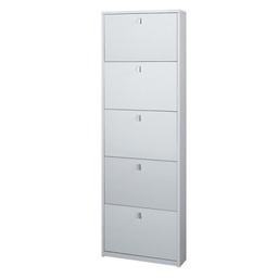 [ASK555BFBFK] Scarpiera slim cinque ante Bianco Cenere 63x18x h190 cm
