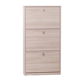 [ASK553OLOLK] Scarpiera slim salvaspazio tre ante Olmo Chiaro 63x18x h117 cm