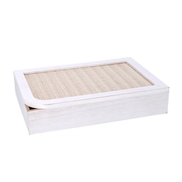 [V5962310000] Scatola portathe legno bianco rettangolare cm20x6x29
