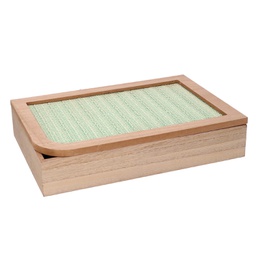 [V5962290000] Scatola portathe legno marrone rettangolare cm20x6x29