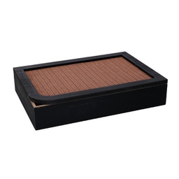 [V5962300000] Scatola portathe legno nero rettangolare cm20x6x29
