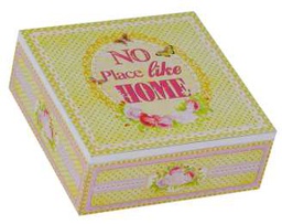 [V9136930000] Scatola portathe piccola home ld-7043 cm. 18 x 18 h 7