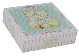 [V9136920000] Scatola portathe quadra love ld-7042 cm. 24 x 24 h 7