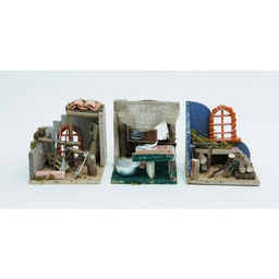 [042177] Scena fienile porticato presepe CM.14X15X15H  pz 1