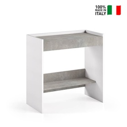 [TEREL280BC] Scrivania Home Office A Terra bianco piano cemento