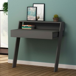[FZ96898] Scrivania da parete Cowork antracite con cassetto 94 cm.