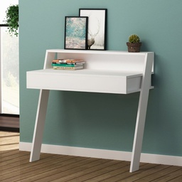 [FZ96897] Scrivania da parete Cowork bianca con cassetto 94 cm.