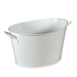 [V7015670000] Secchiello ghiaccio acciaio bianco cm36x24h20
