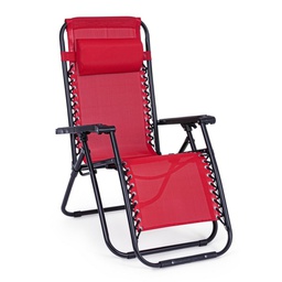 [B0815025] Sedia a sdraio Martin rosso da esterno