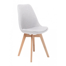 [GIC811012] 4x Sedia bianca design moderno sala ufficio tessuto cm 54 x 48 x 84 h