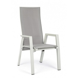 [B0663045] Sedia c-br reclinabile da giardino Steven Lunar 59x72x112h cm