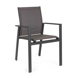 [B0663218] Sedia con braccioli Crozet da esterno dark antracite